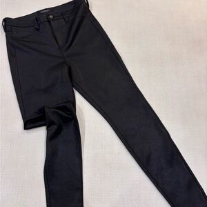 Black Coated Skinny Jeans - High Rise